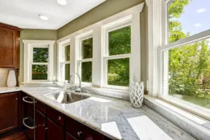 Newly installed kitchen windows