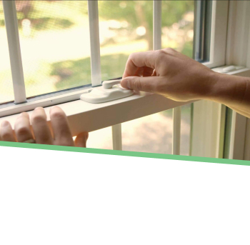 windows looking outside a home